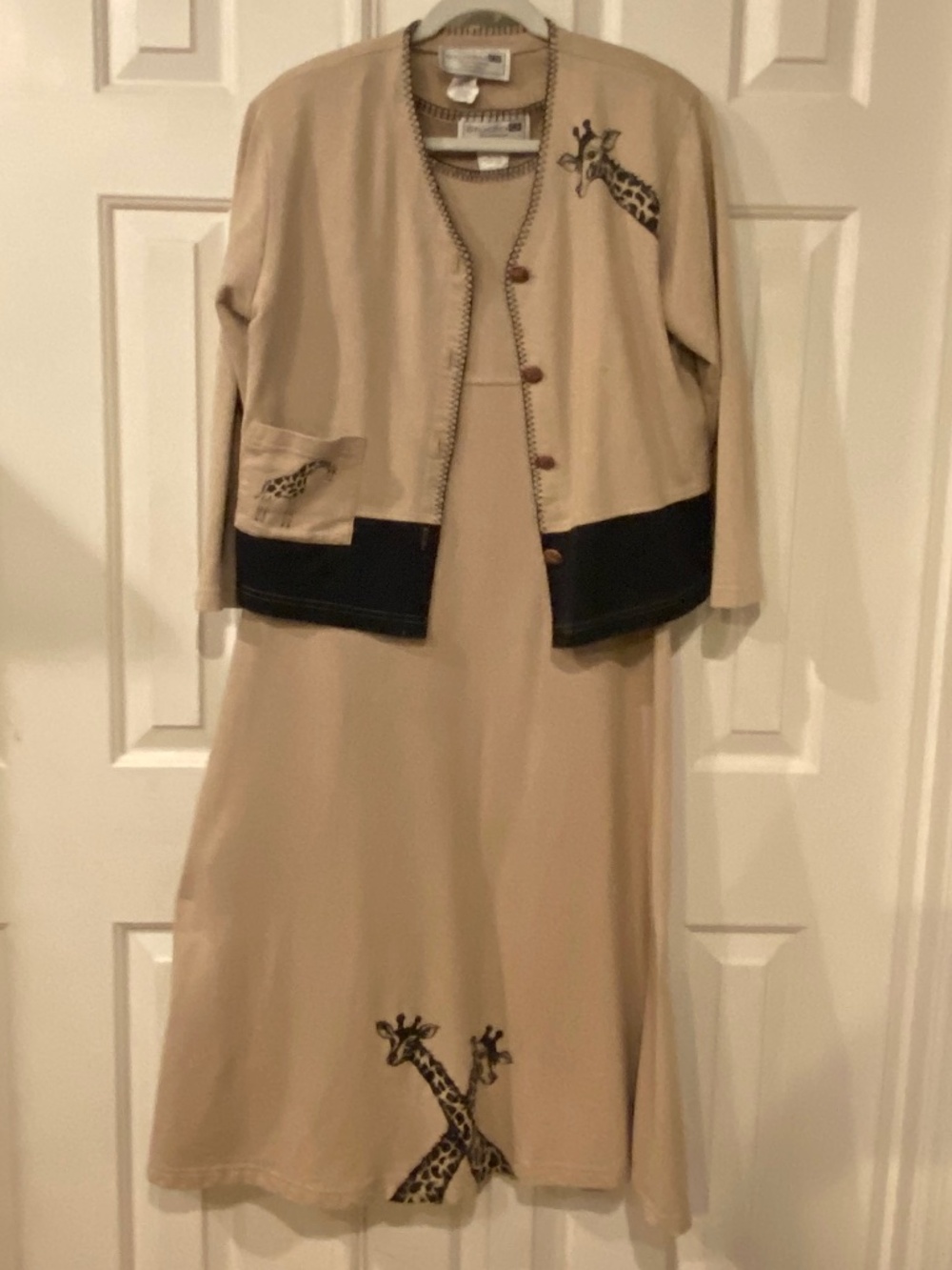 🦒 VTG Medium Studio G Genuine Safari Giraffe Dress & Jacket Made in USA